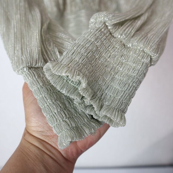 Bailey 44 Gold Silver Metallic Blouse XS - Picture 4 of 13